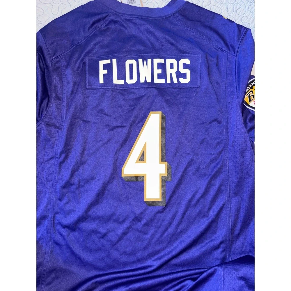 Nike Baltimore Ravens Mens NFL Jersey Size XXL Number 4 Flowers